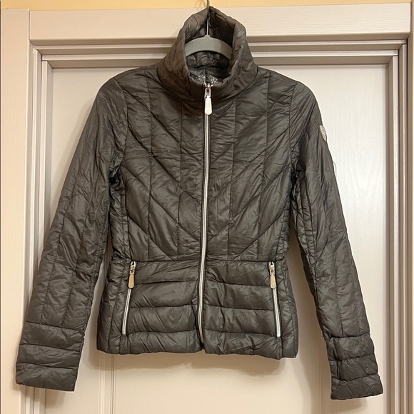 Vince Camuto Charcoal Quilted Puffer Jacket - Picture 4 of 4